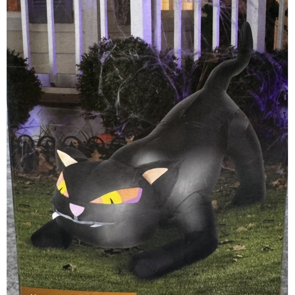 Gemmy Airblown Halloween Cat 4' Inflatable Yard Decoration Lights Up 64911